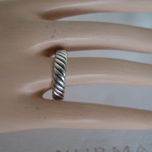 David Yurman Sterling Silver Cable Band Ring 7.5
